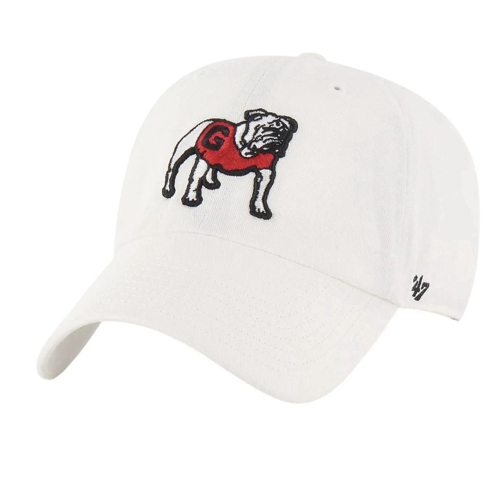 Georgia‎ Bulldogs - '47 Brand Clean Up Adjustable Hat/Cap- White- UGA Logo